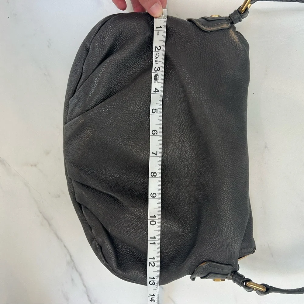 Marc Jacobs Leather Hobo with Gold Plaque - perfect companion for nights out!